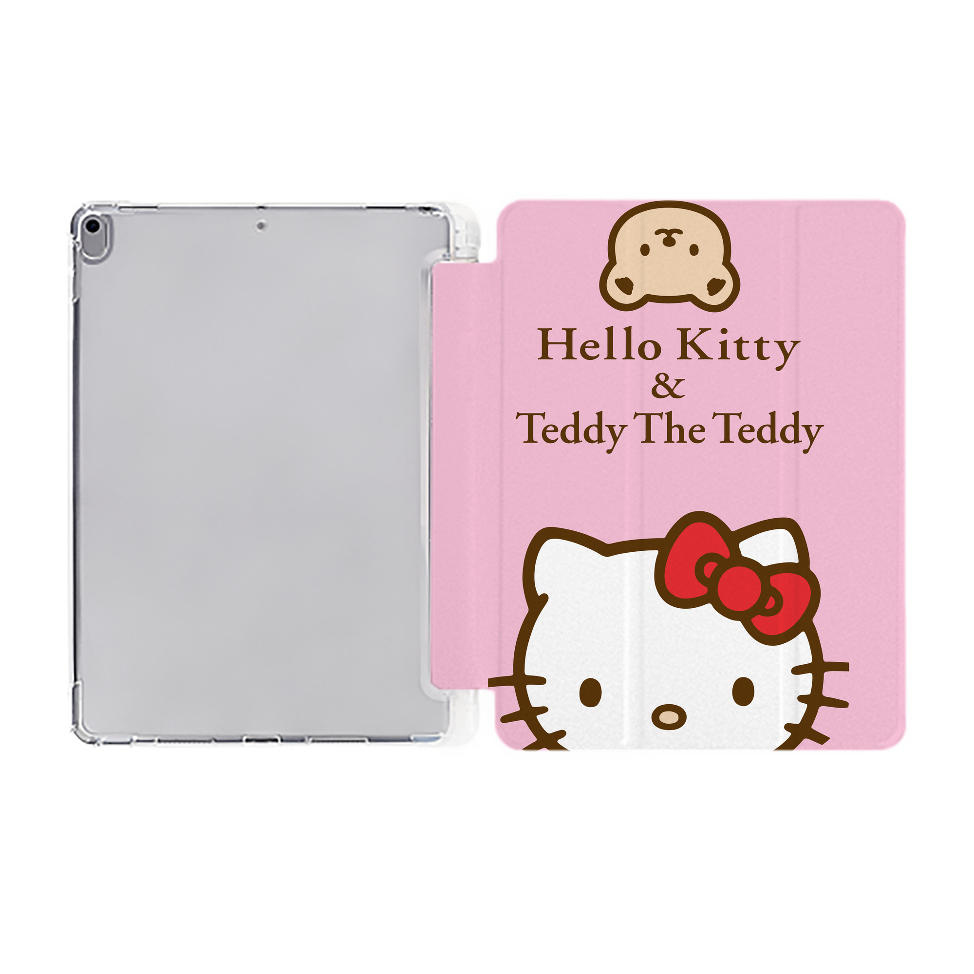 （画像用） Hello Kitty ハローキティ IPad ケース ペン収納付き 三つ折りスタンド PUレザー×シリコン 対応機種9.5/10.5/10.9インチ